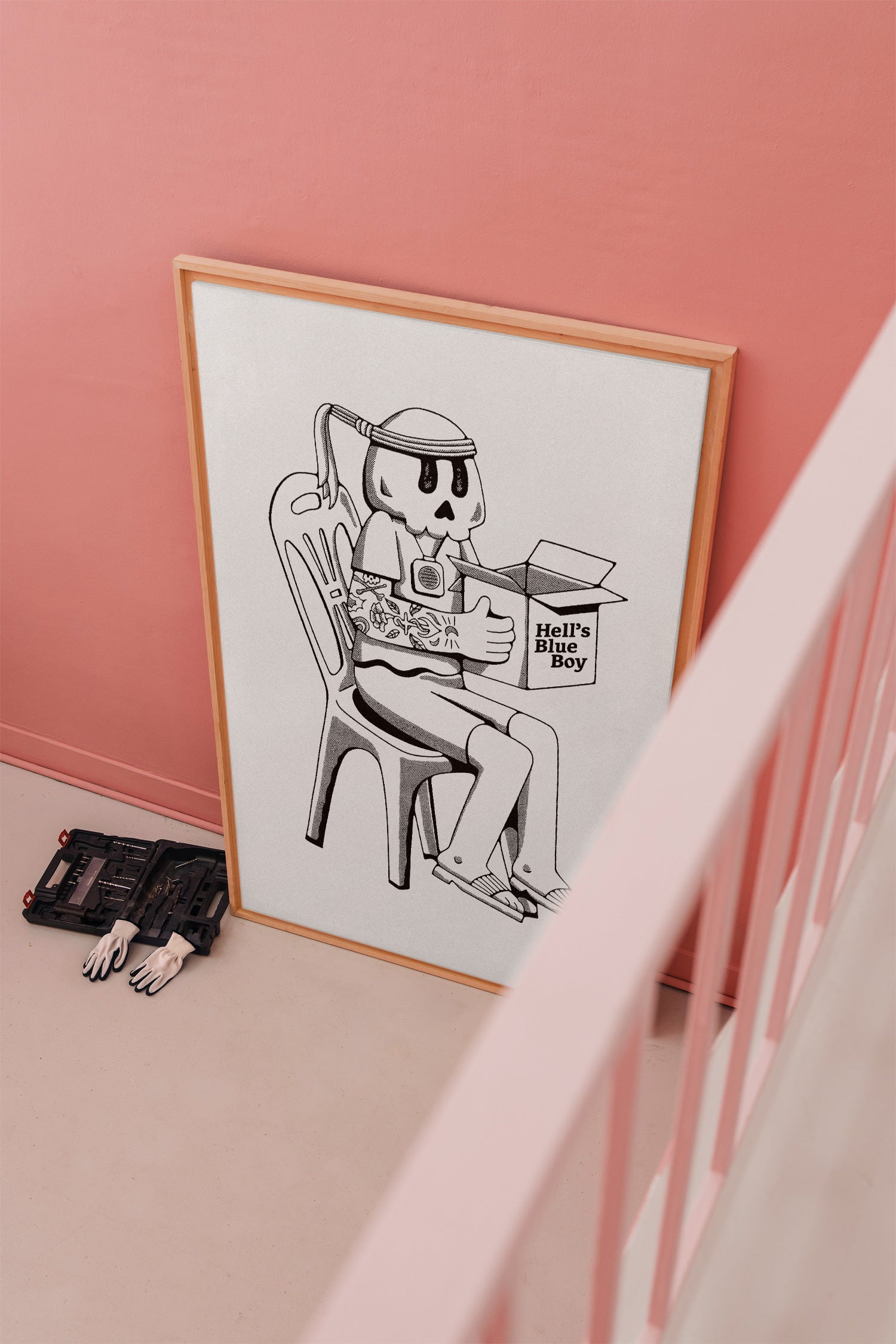 Hell’s Blue Boy Poster Mockup