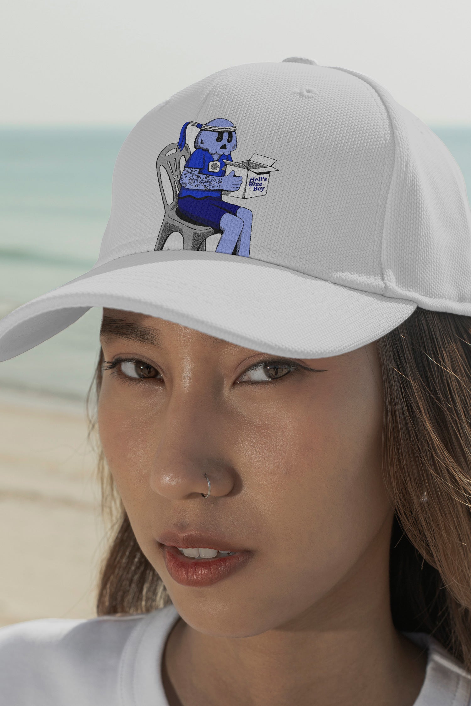 Hell’s Blue Boy Cap Mockup