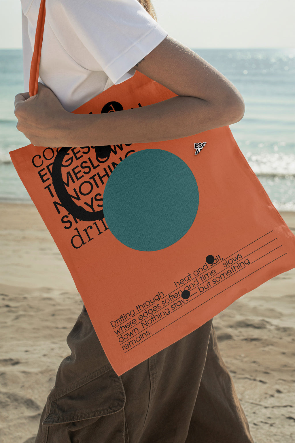 Tote bag mockup worn over the shoulder. Built for showcasing apparel brands, merchandise, fashion graphics, lifestyle branding, and retail concepts. 