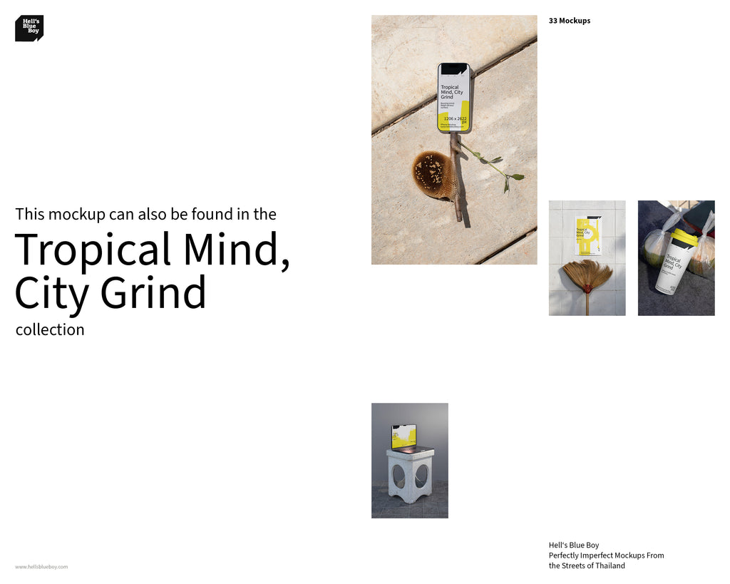 This mockup can also be found in the Tropical Mind, City Grind collection.